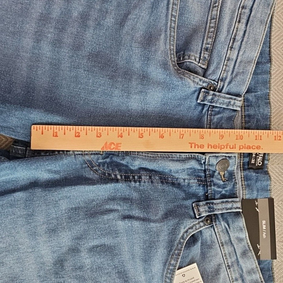 Buffalo David Bitton Ash Jeans Men's Size W34 L32 Light Blue Slim Fit NWT - Picture 7 of 16